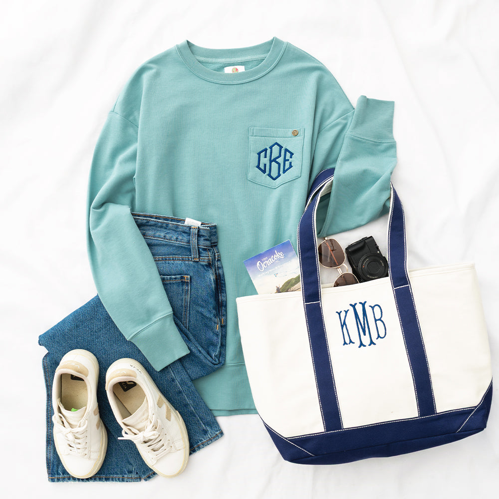 mist crewneck sweatshirt flatlay