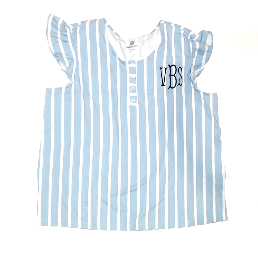 BLOOPER CLOTHING: Monogrammed Ruffle Top