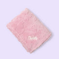 Monogrammed Kids Bow Blanket in Pink Bows