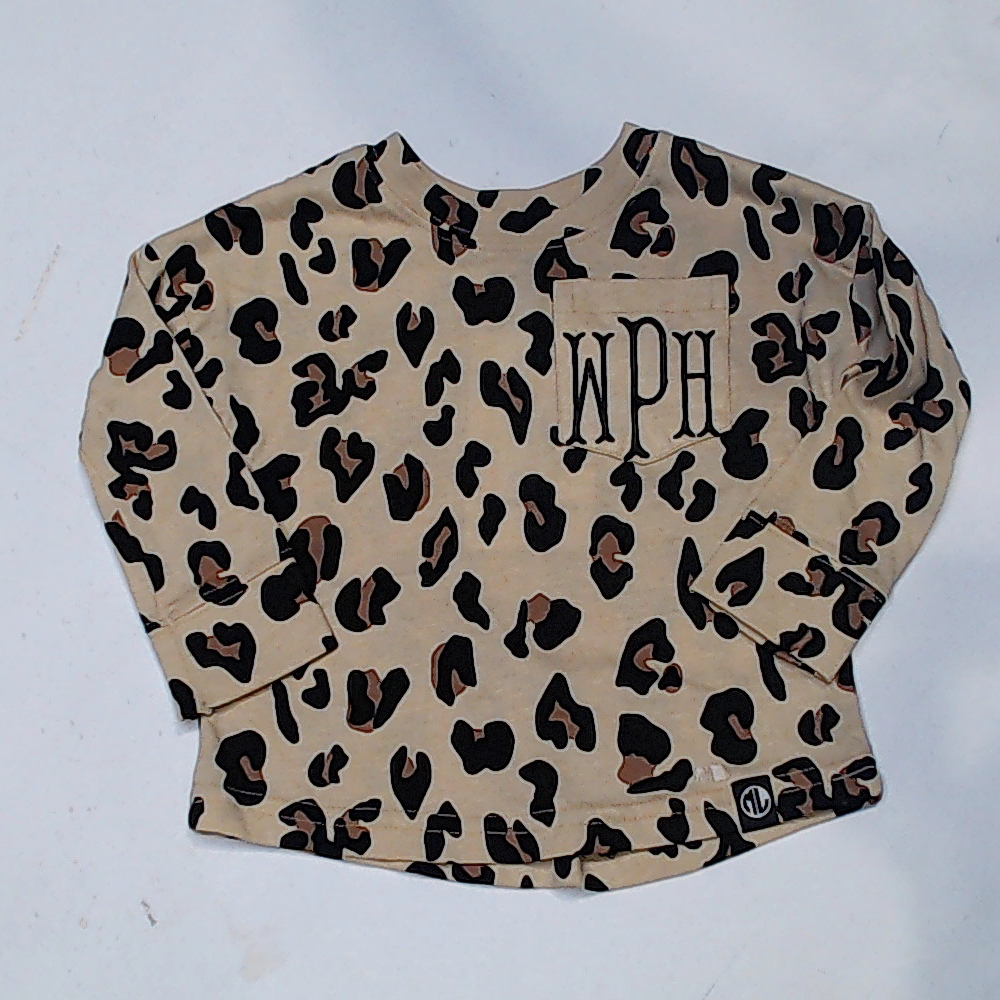 BLOOPER KIDS: Monogrammed Kids Long Sleeve Shirt