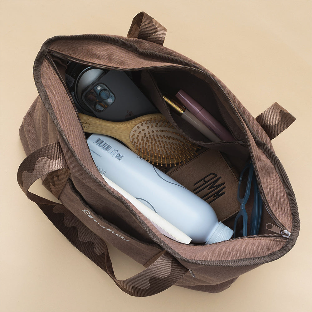 mocha anywhere tote open inside shot
