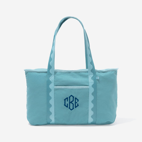 monogrammed anywhere tote in mist