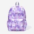 monogrammed basic backpack in pastel unicorns