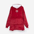 Monogrammed Blanket Hoodie | Crimson