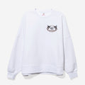 monogrammed bow football sweatshirt in white