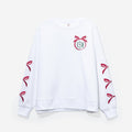 monogrammed christmas bow Sweatshirt in white