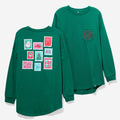 monogrammed christmas t-shirt in green