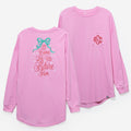 monogrammed christmas t shirt in pink