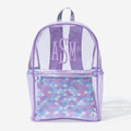 monogrammed clear backpack in mermaid magic