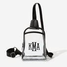 Monogrammed Clear Sling Bag | Black