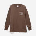 monogrammed crewneck sweatshirt in brown