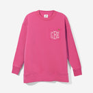Monogrammed Crewneck Sweatshirt | Hot Pink