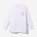monogrammed crewneck sweatshirt in white new