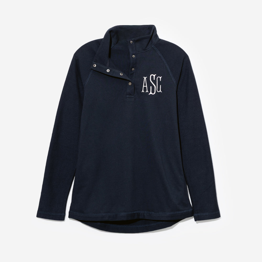 Monogrammed Essential Pullover | Navy