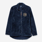 Monogrammed Fleece Full Zip Jacket | Navy