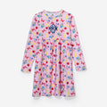 monogrammed girls twirl dress in ABC blooms 