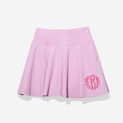 Monogrammed girls twirl skirt in light pink