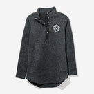 Monogrammed Heathered Pullover Tunic | Heathered Black