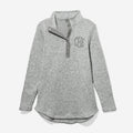 monogrammed heathered pullover tunic in heathered gray
