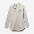 monogrammed heathered pullover tunic in heathered oatmeal