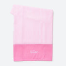 Monogrammed Kids Beach Towel | Pink Mini Stripes
