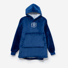 Monogrammed Kids Blanket Hoodie | Blue