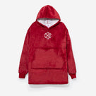 Monogrammed Kids Blanket Hoodie | Crimson