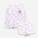 Monogrammed Kids Softspun Lounge Set | Pink/Blue Coquette