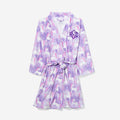 monogrammed kids softspun robe in pastel unicorns