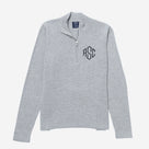 Monogrammed Knit Quarter Zip Pullover | Heathered Gray