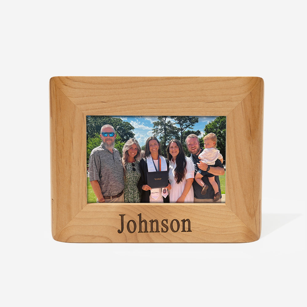 personalized photo frame in landscape