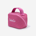 monogrammed makeup bag in pink punch 