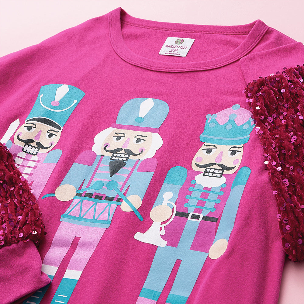 monogrammed nutcracker shirt detail shot