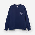 monogrammed oversized sweatshirt in navy