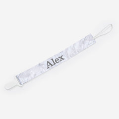 personalized paci clip in birch camo with updated name