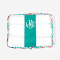 monogrammed packing bag in wild blooms