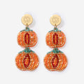 monogrammed pumpkin earrings 