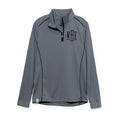 monogrammed quarter zip pullover in grey 
