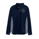 Monogrammed Quarter Zip Pullover | Navy/Grey