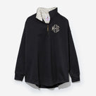 Monogrammed Quarter Zip Sweatshirt | Luxe Leopard