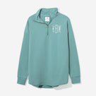 Monogrammed Quarter Zip Sweatshirt | Sage