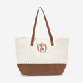 Monogrammed Scallop Tote in Ivory