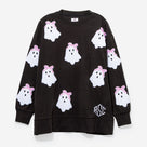 Monogrammed Sequin Ghost Sweatshirt | Black