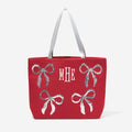 Monogrammed Sequin Tote Bag in Bows