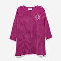 monogrammed slouchy tee in fuchsia