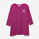 Monogrammed Slouchy Tee | Fuchsia