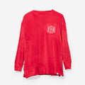 monogrammed softspun sweatshirt in red