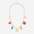 monogrammed teacher charm necklace in gold