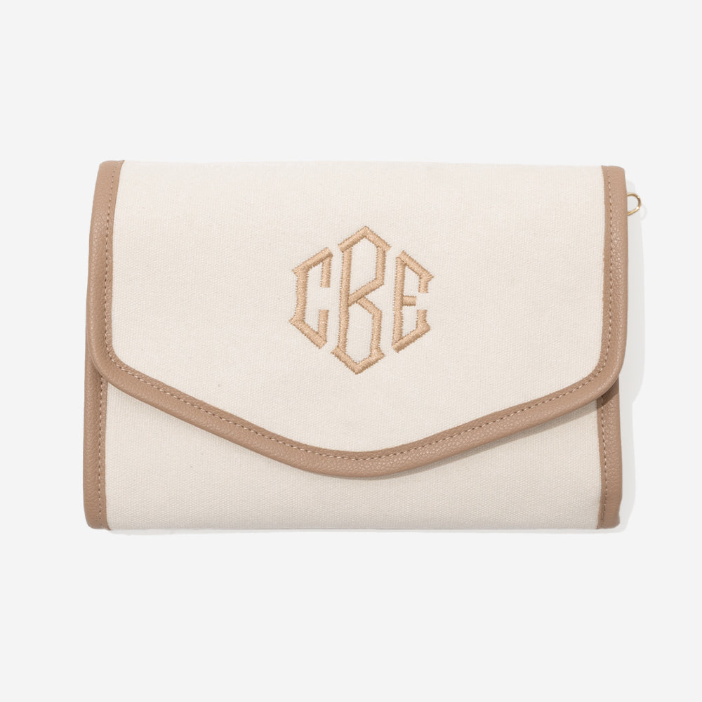 Monogrammed Travel Jewelry Organizer | Ivory