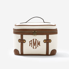 monogrammed  vintage train case in ivory 2026